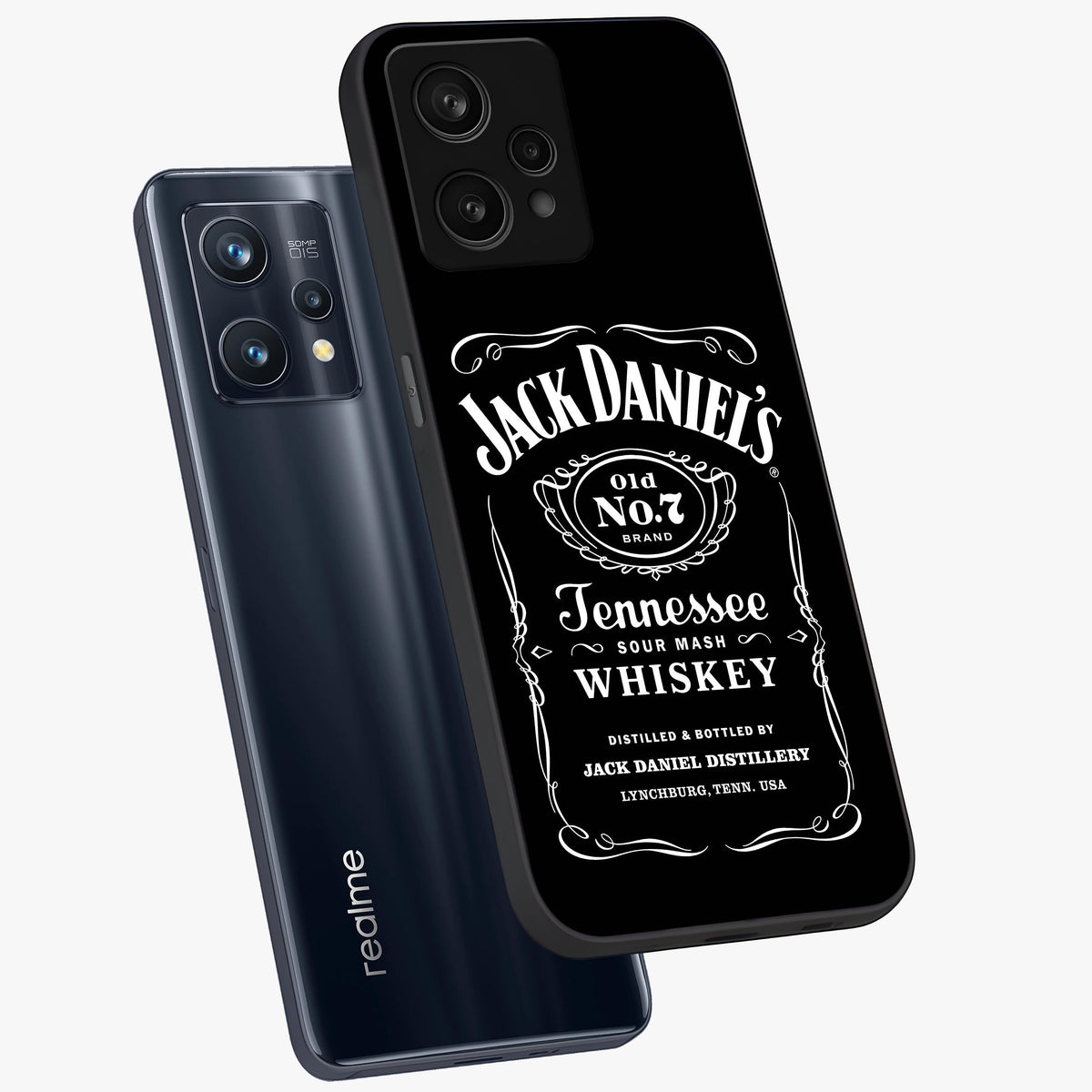 Vintage Whiskey Heritage Glass Case displayed in angled mockup highlighting retro beverage themed design with heritage aesthetic.