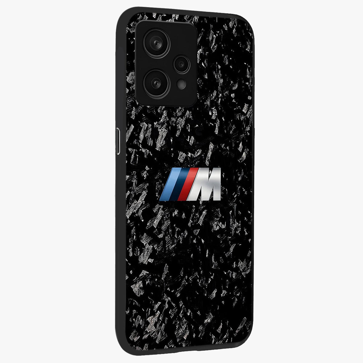Carbon Speed Mark Glass Case upright view showcasing modern carbon speed graphic with bold automotive theme.