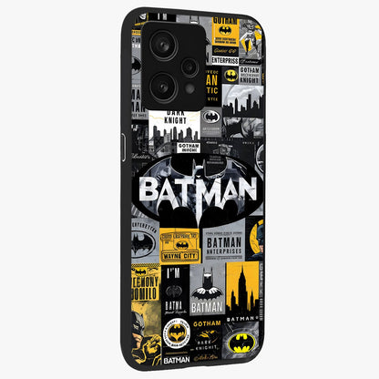 Knight Gotham Rise Glass Case upright view showcasing bold vigilante themed artwork with gothic city vibe.