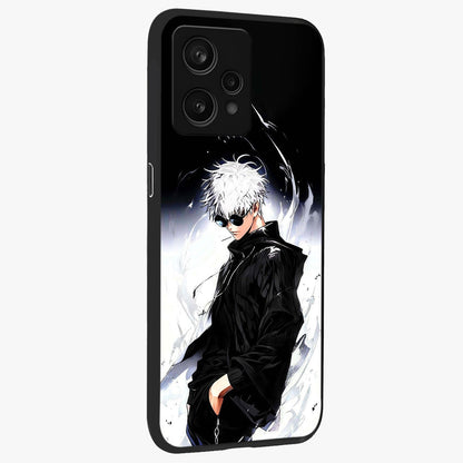 Limitless Shadow King Glass Case upright view showcasing bold shadow warrior artwork with epic fantasy theme.