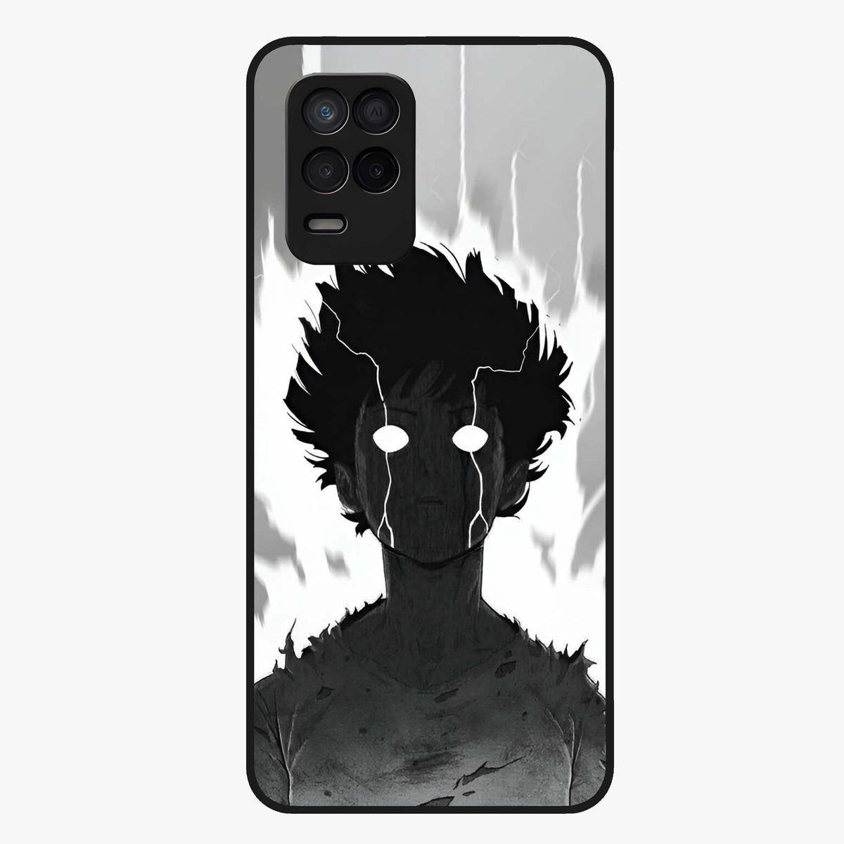 Awakened Inner Rage Glass Case showing flat back view with intense artistic artwork and glossy glass finish.