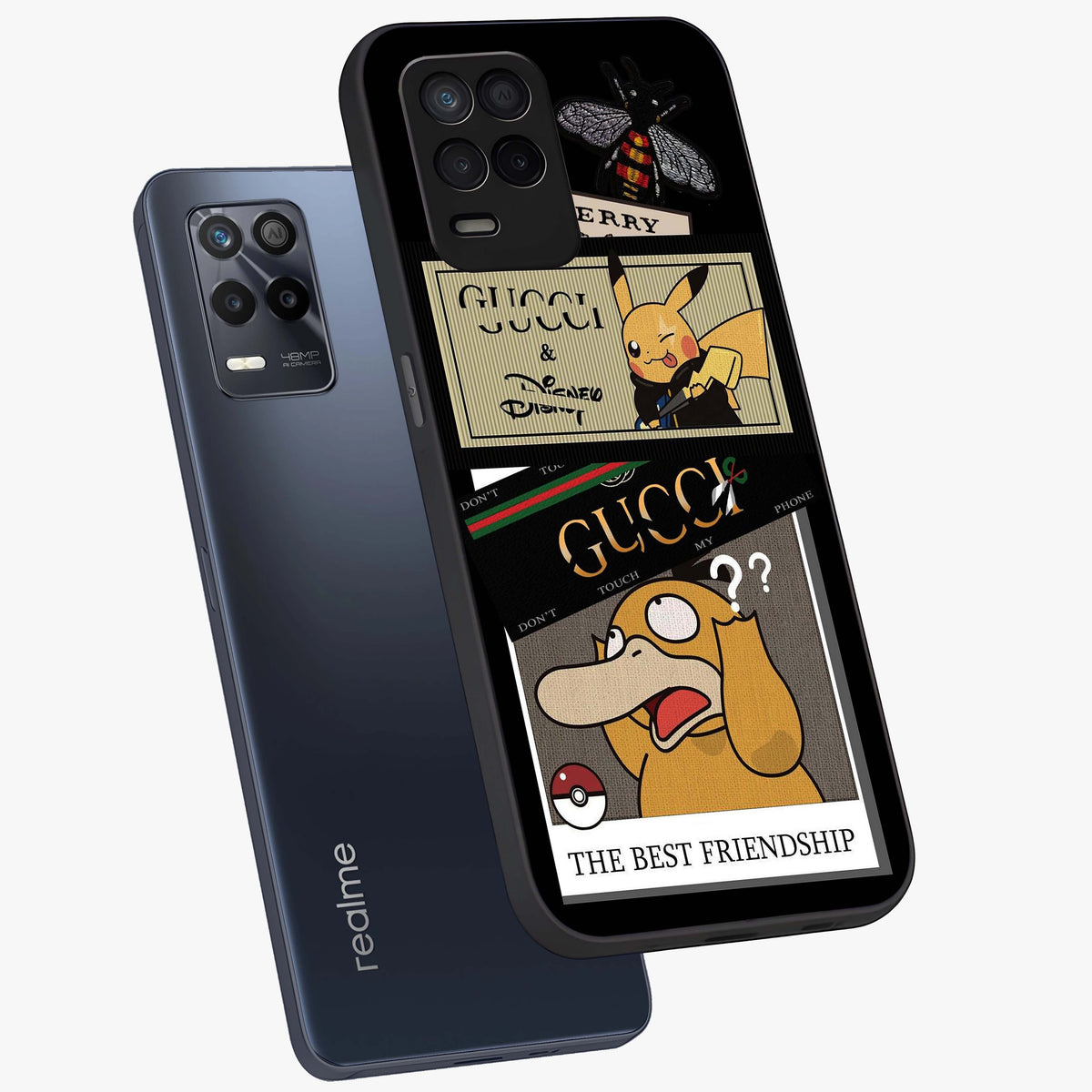 Gucci Play Mashup Glass Case displayed in angled mockup highlighting stylish fashion mashup design with bold aesthetic.