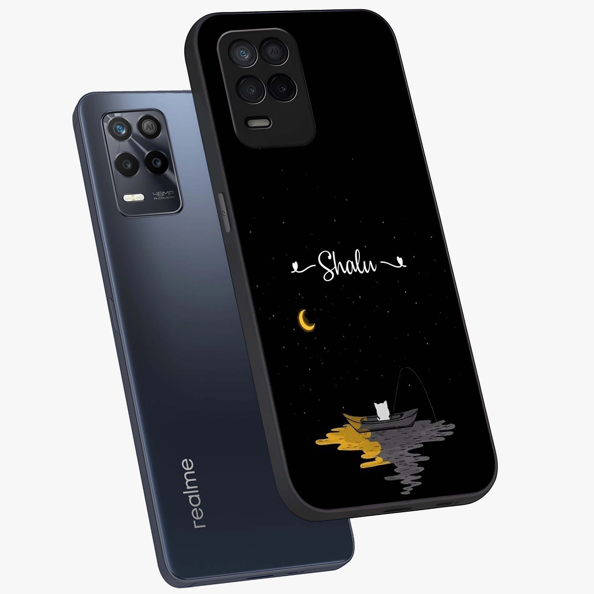 Silent Night Row Glass Case displayed in angled mockup highlighting peaceful evening design with dreamy night aesthetic.