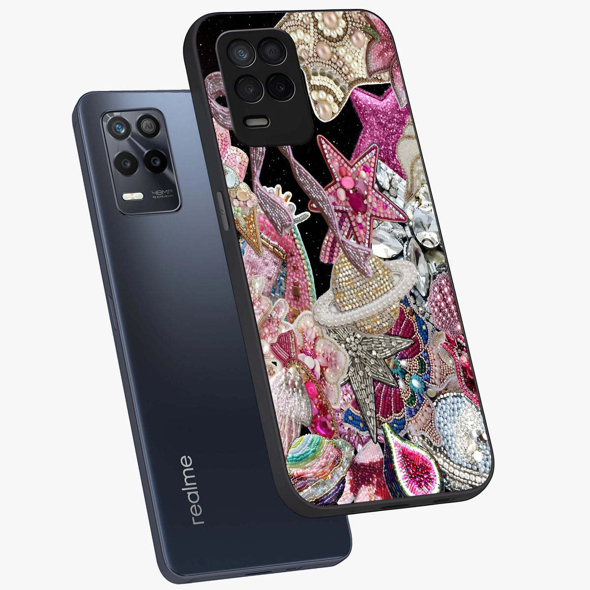 Starlit Jewel Dream Glass Case displayed in angled mockup highlighting glowing celestial jewel design with dreamy aesthetic.