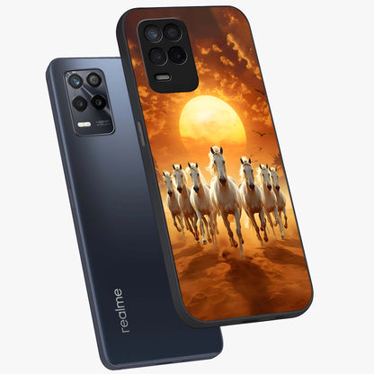 Wild Sunset Majesty Glass Case displayed in angled mockup highlighting vibrant sunset sky design with scenic aesthetic.