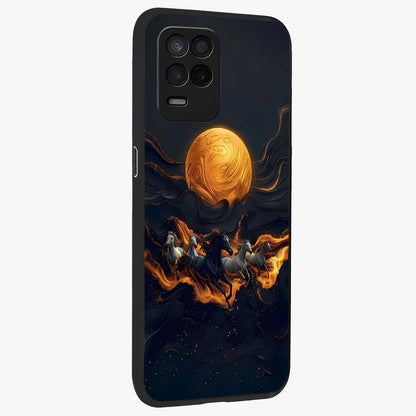 Golden Royal Heritage Glass Case upright view showcasing elegant royal artwork with classic heritage theme.