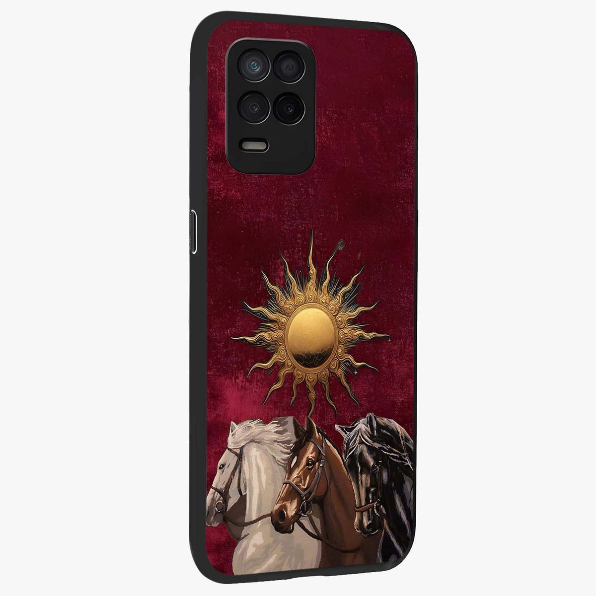 Solar Riders Glass Case upright view showcasing energetic rider artwork with bold adventure theme.