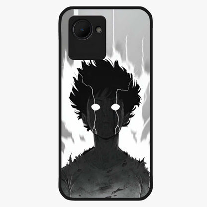 Awakened Inner Rage Glass Case showing flat back view with intense artistic artwork and glossy glass finish.