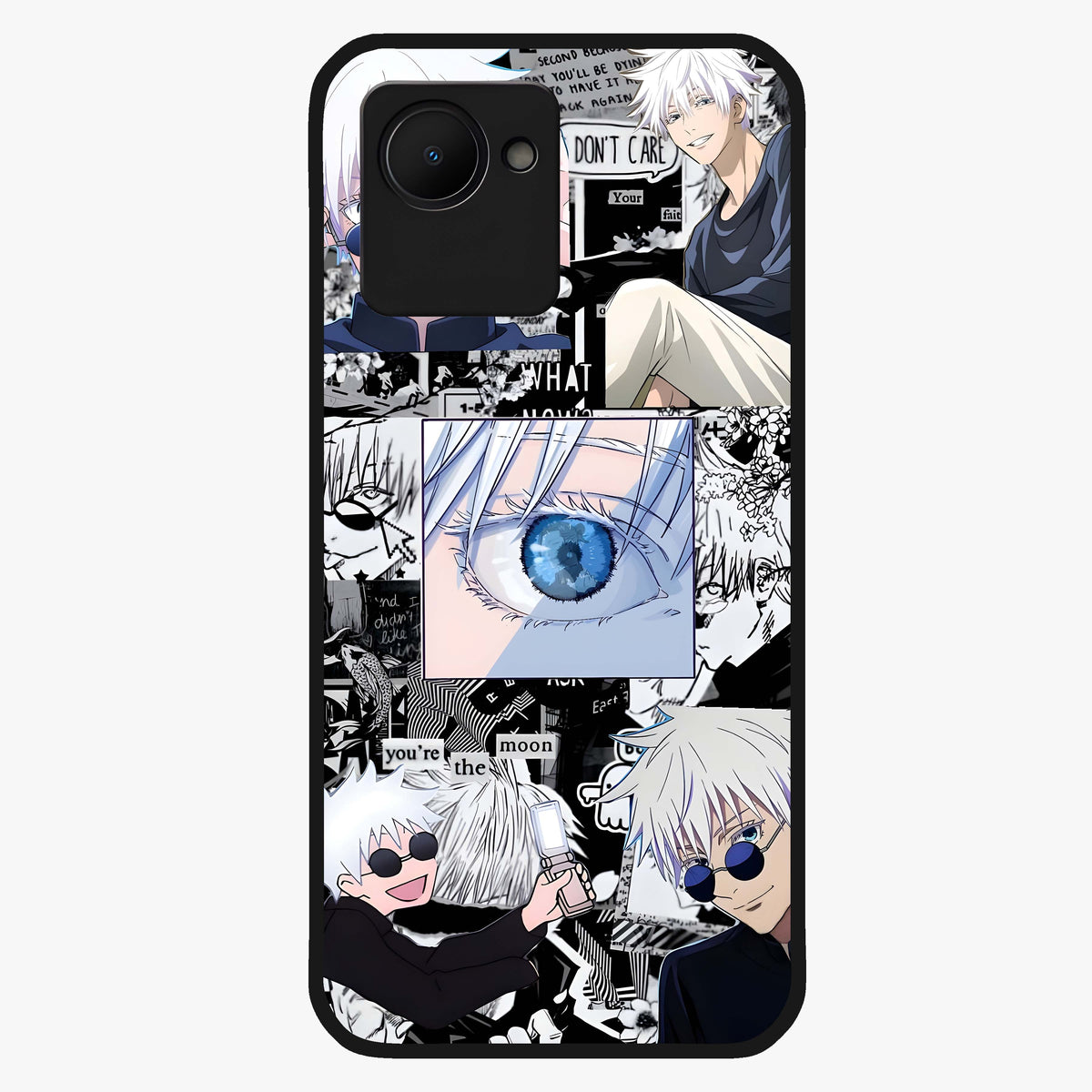 Infinity Sorcerer Chaos Glass Case showing flat back view with mystical sorcerer themed artwork and glossy glass finish.