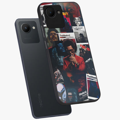 The Weeknd Glass Case displayed in angled mockup highlighting stylish pop culture inspired design with modern aesthetic.