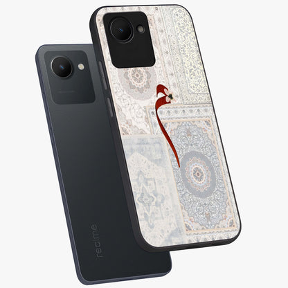 White Aesthetic Bow Glass Case displayed in angled mockup highlighting clean bow design with soft aesthetic style.