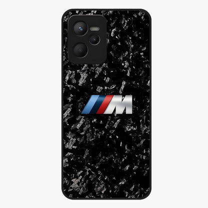 Carbon Speed Mark Glass Case showing flat back view with sporty carbon pattern artwork and glossy glass finish.