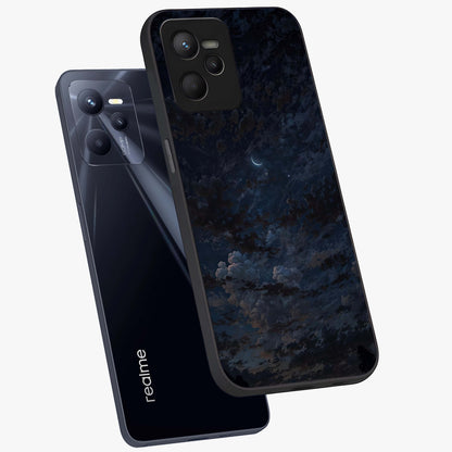 Lunar Veil Silence Glass Case displayed in angled mockup highlighting soft lunar design with peaceful celestial aesthetic.