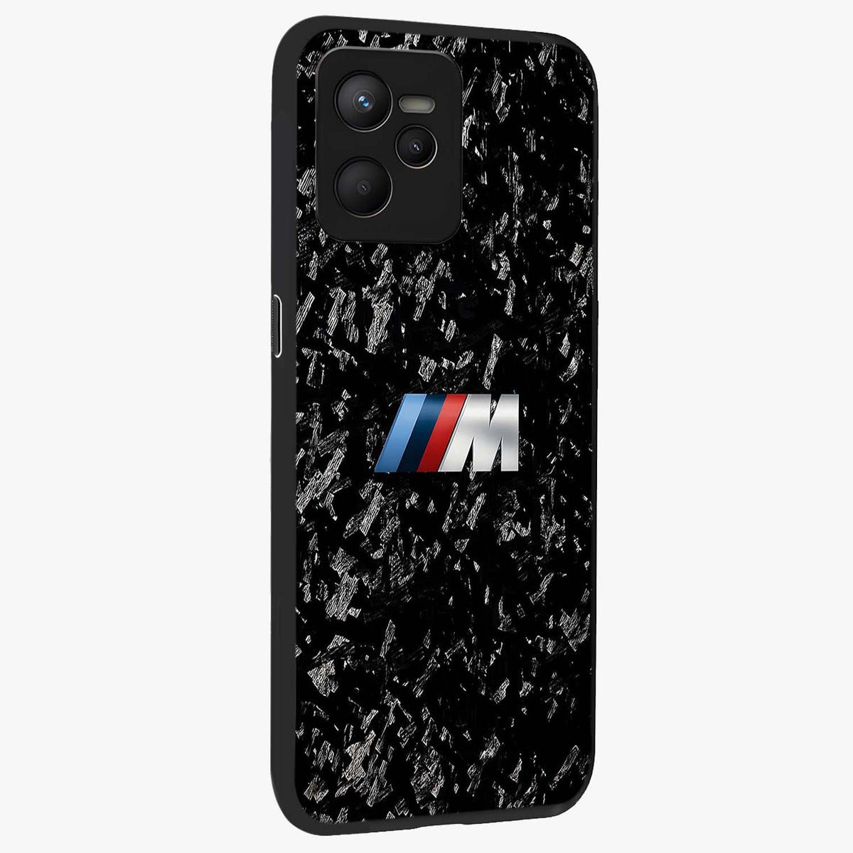 Carbon Speed Mark Glass Case upright view showcasing modern carbon speed graphic with bold automotive theme.