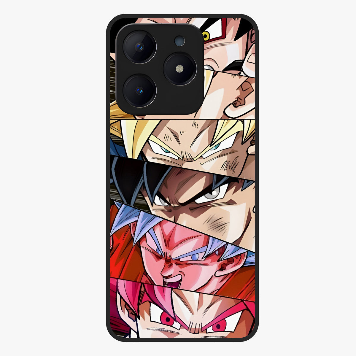 Anime Character Glass Case showing flat back view with vibrant anime artwork and glossy glass finish.