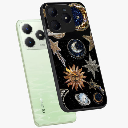 Celestial Gem Constellations Glass Case displayed in angled mockup highlighting gemstone inspired constellation design.