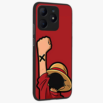 Luffy X Spirit Glass Case upright view showcasing striking anime artwork with adventurous character theme.