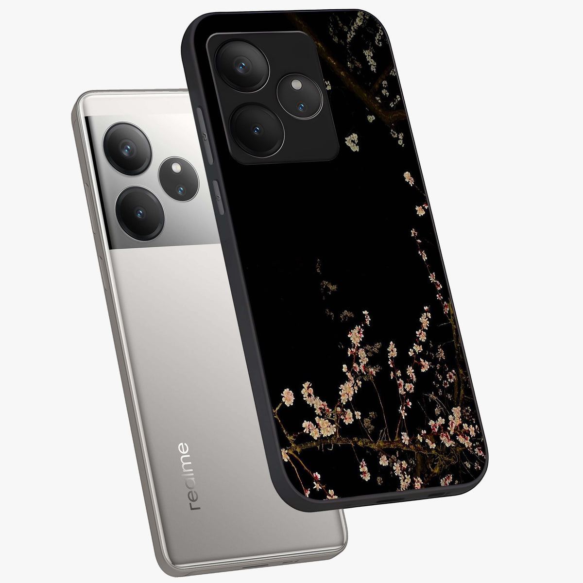 Petal Moon Light With Custom Name Glass Case displayed in angled mockup highlighting delicate petal design with custom name feature.