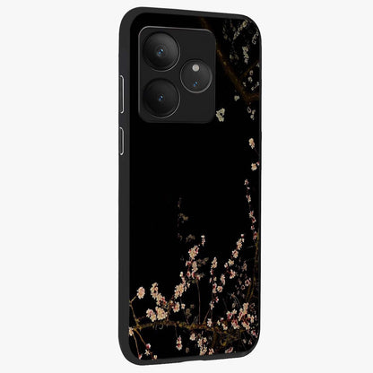 Petal Moon Light With Custom Name Glass Case upright view showcasing elegant floral moon artwork with personalized aesthetic.