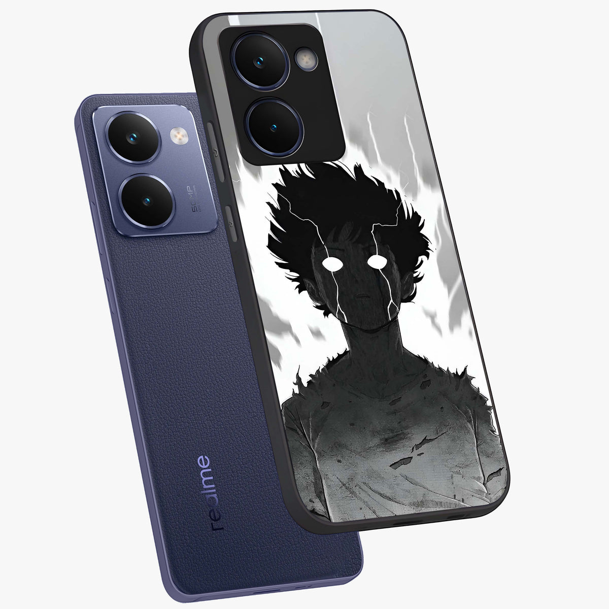 Awakened Inner Rage Glass Case displayed in angled mockup highlighting powerful graphic design and bold artistic theme.