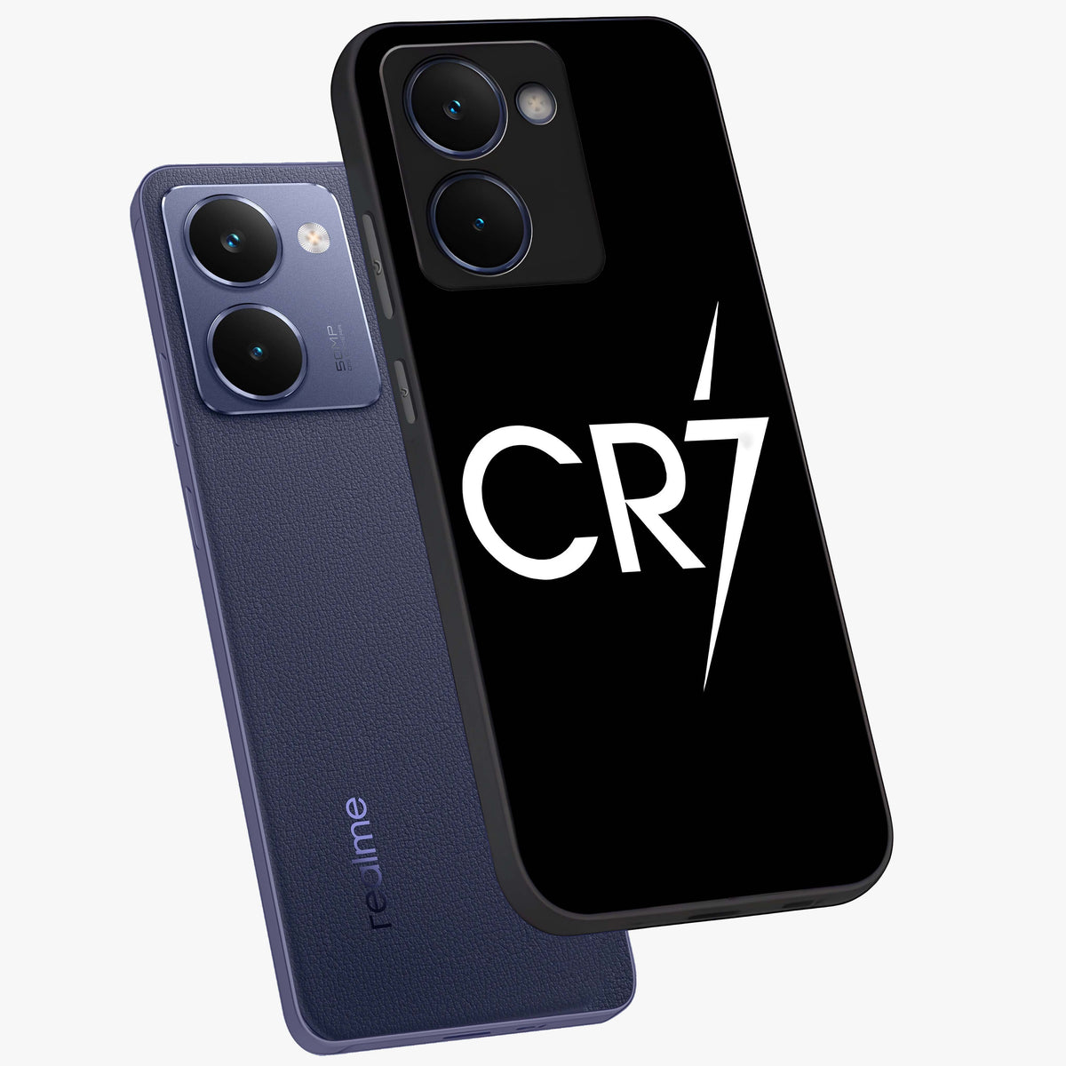 Cr7 Elite Strike Glass Case displayed in angled mockup highlighting powerful sports graphic with bold athletic theme.
