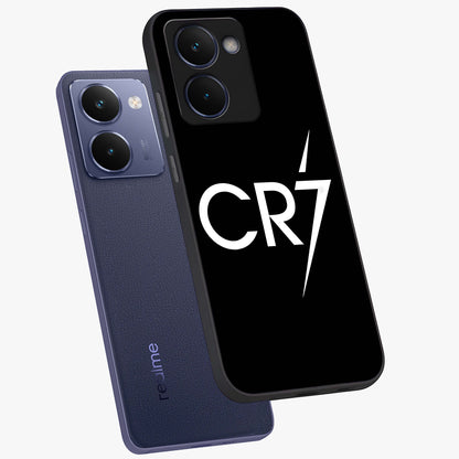 Cr7 Elite Strike Glass Case displayed in angled mockup highlighting powerful sports graphic with bold athletic theme.