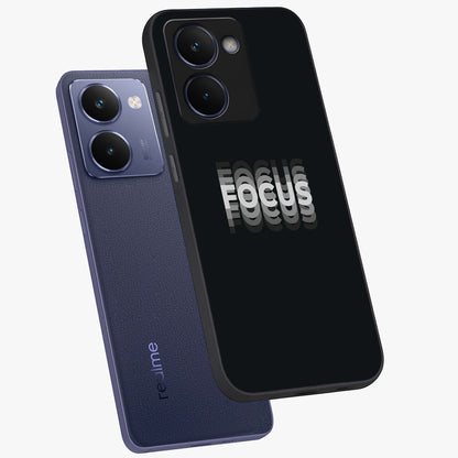 Focus Mode On Glass Case displayed in angled mockup highlighting clean minimal text artwork with modern aesthetic style.