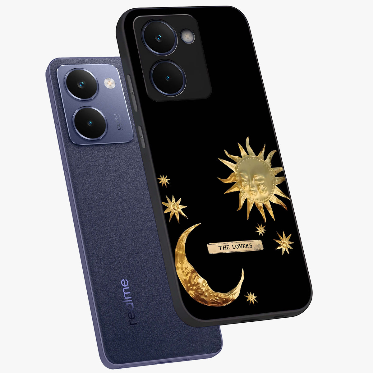 Gold Sun Blush Glass Case displayed in angled mockup highlighting radiant sun design with warm golden aesthetic.