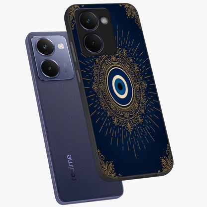 Golden Celestial Charm Glass Case displayed in angled mockup highlighting sparkling cosmic charm design with celestial aesthetic.