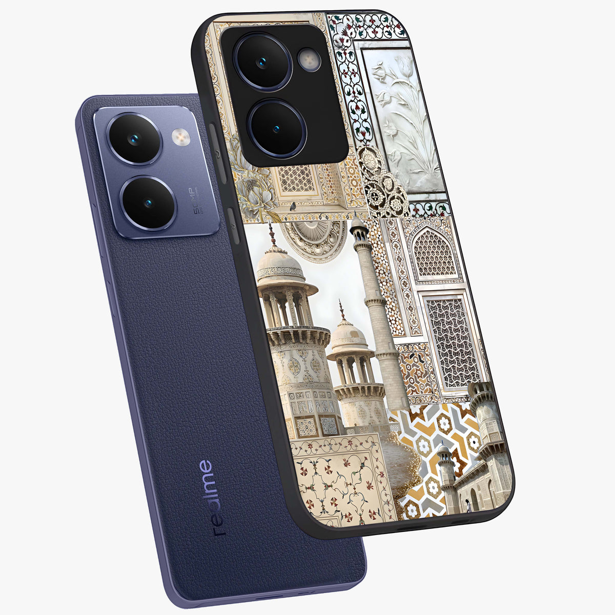 Mughal Marble Legacy Glass Case displayed in angled mockup highlighting elegant heritage marble artwork with royal aesthetic.