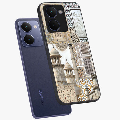 Mughal Marble Legacy Glass Case displayed in angled mockup highlighting elegant heritage marble artwork with royal aesthetic.