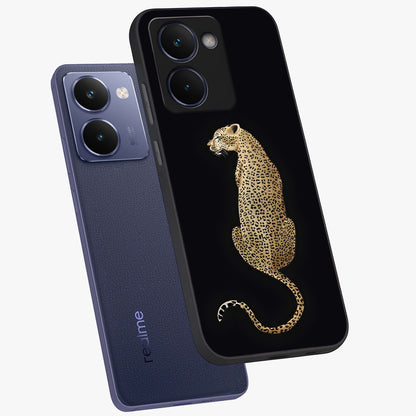 Regal Leopard Glass Case displayed in angled mockup highlighting powerful animal illustration with stylish wild aesthetic.