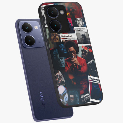 The Weeknd Glass Case displayed in angled mockup highlighting stylish pop culture inspired design with modern aesthetic.