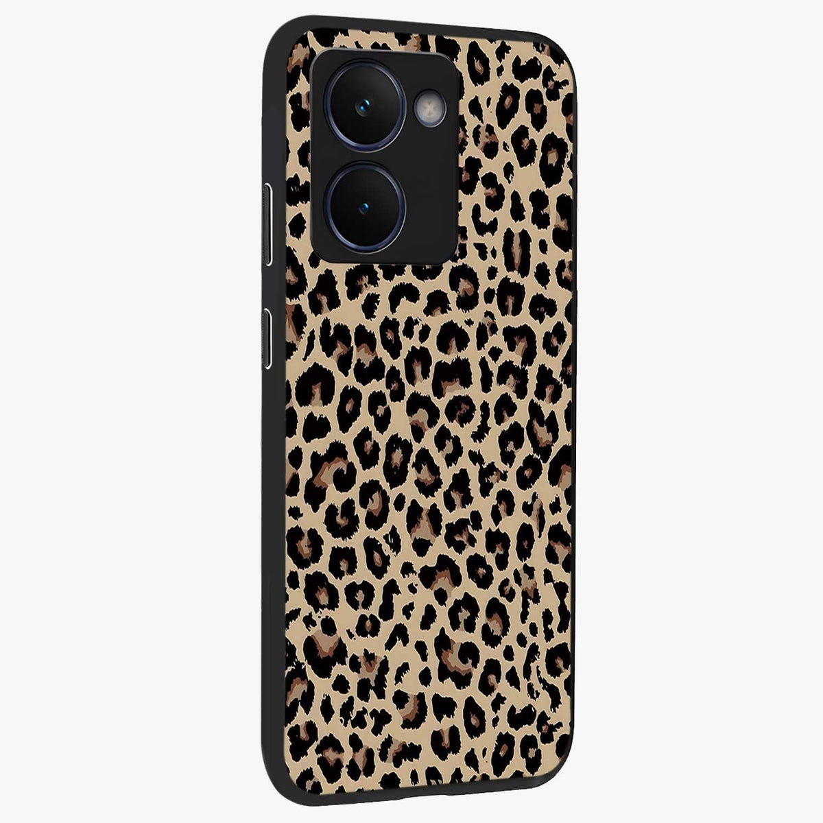 Savage Chic Pattern Glass Case upright view showcasing trendy decorative artwork with edgy fashion theme.