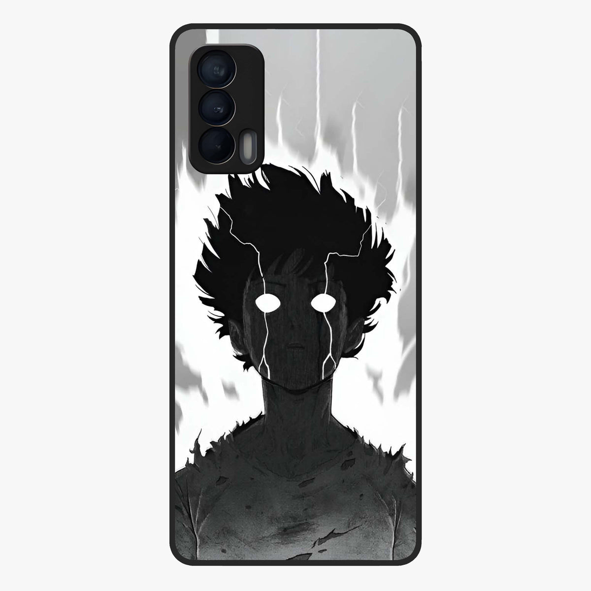 Awakened Inner Rage Glass Case showing flat back view with intense artistic artwork and glossy glass finish.