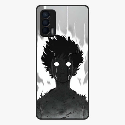 Awakened Inner Rage Glass Case showing flat back view with intense artistic artwork and glossy glass finish.