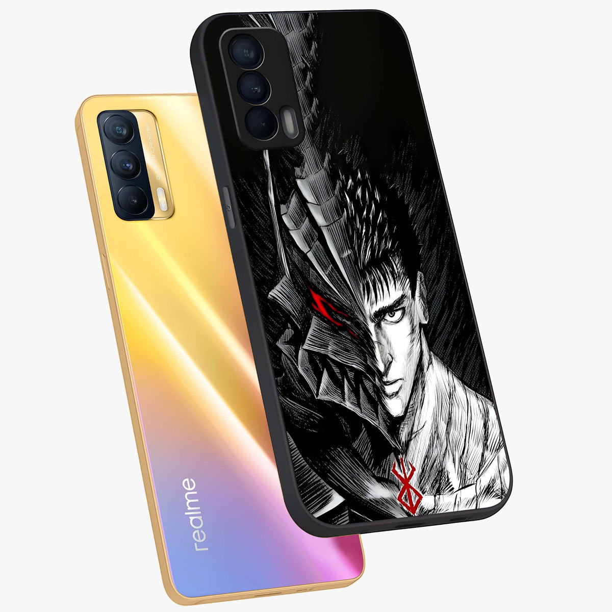 Berserker Blood Oath Glass Case displayed in angled mockup highlighting dark fantasy graphic design and powerful theme.