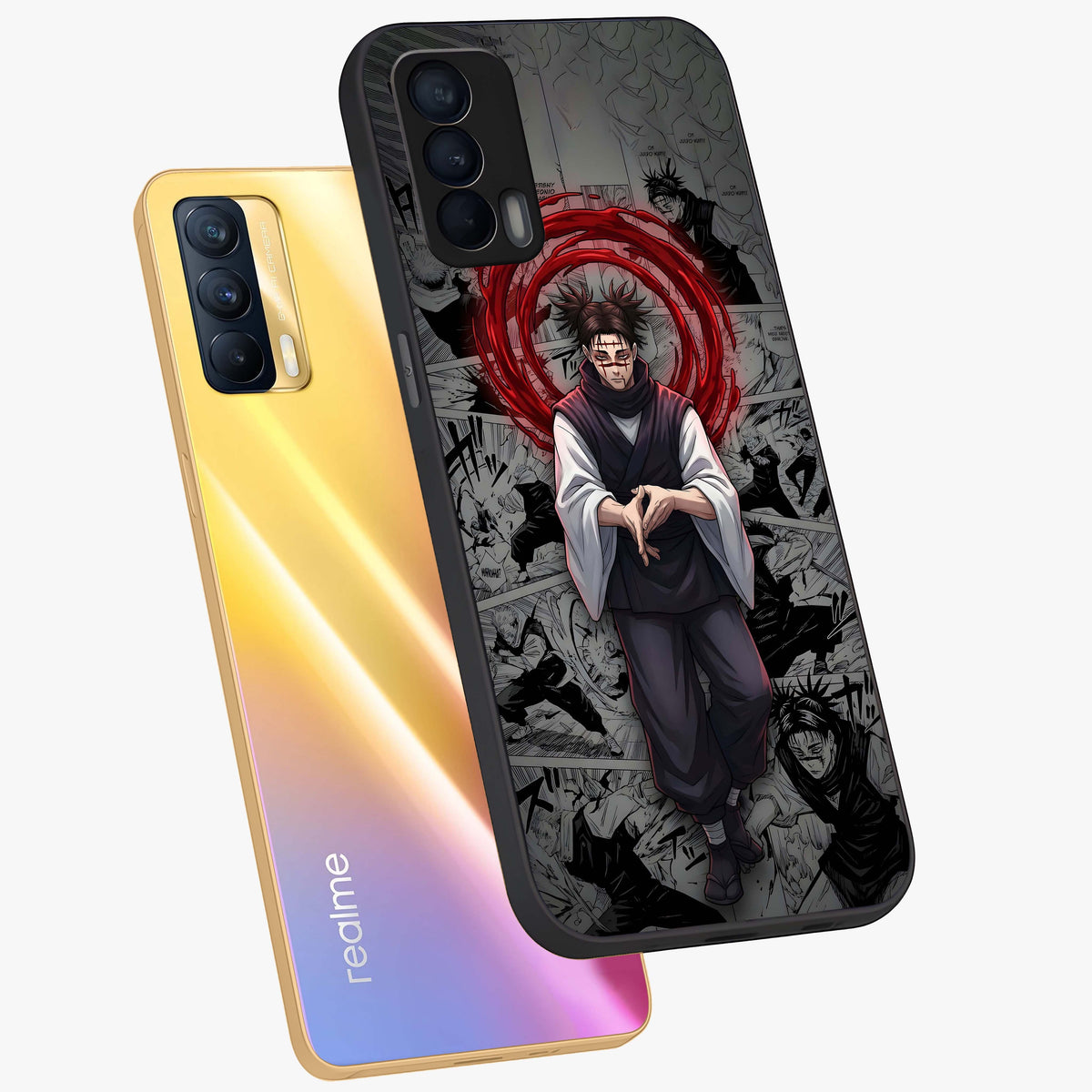 Cursed Ritual Ascension Glass Case displayed in angled mockup highlighting mystical ritual illustration with supernatural aesthetic.