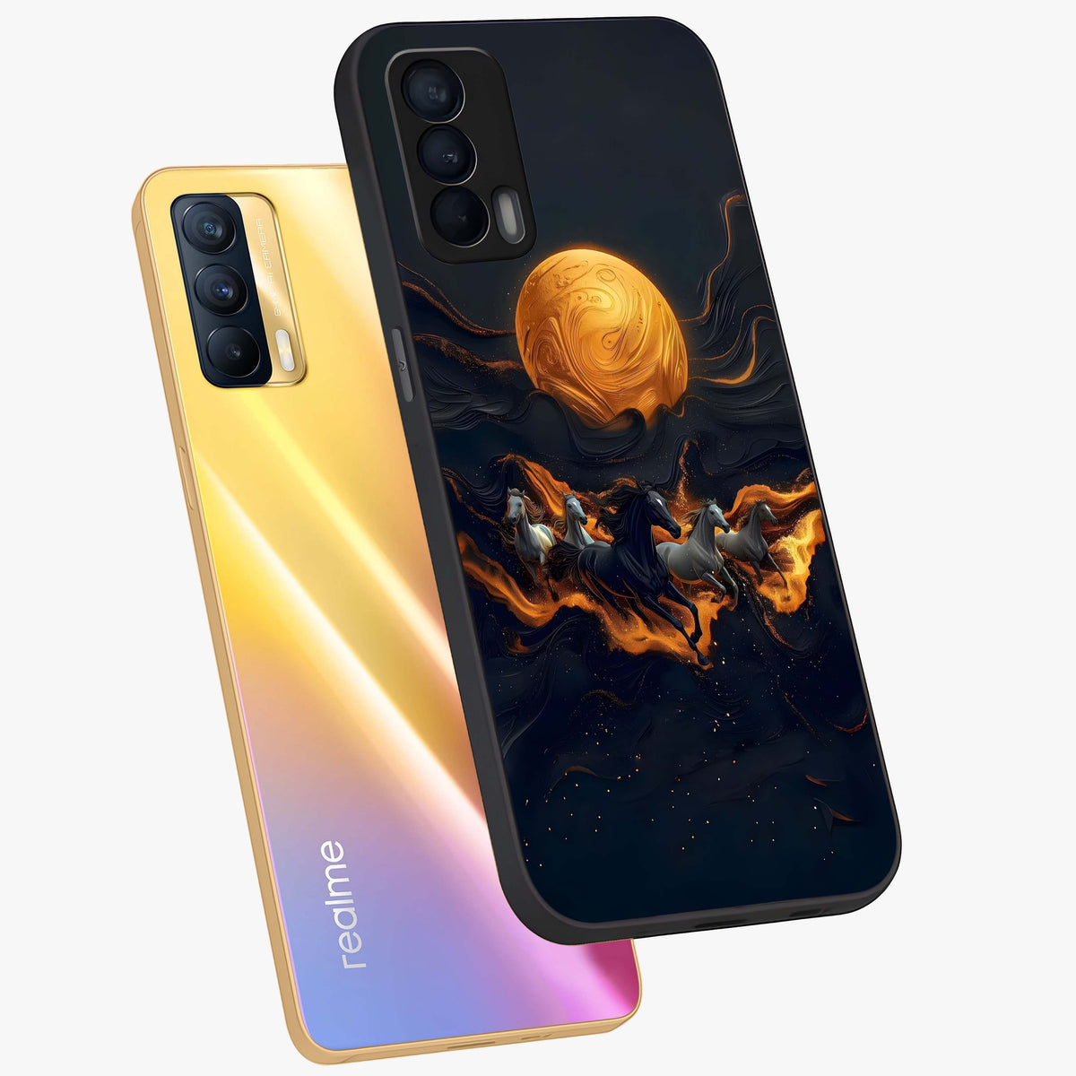 Golden Royal Heritage Glass Case displayed in angled mockup highlighting luxurious heritage design with golden aesthetic style.