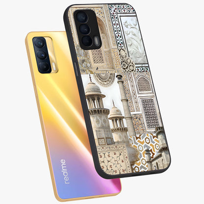 Mughal Marble Legacy Glass Case displayed in angled mockup highlighting elegant heritage marble artwork with royal aesthetic.