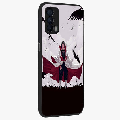Crimson Crow Ascension Glass Case upright view showcasing dramatic crow artwork with bold gothic theme.