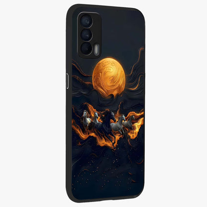Golden Royal Heritage Glass Case upright view showcasing elegant royal artwork with classic heritage theme.