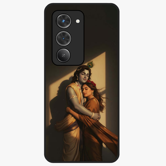 Divine Eternal Love Glass Case showing flat back view with spiritual love themed artwork and glossy glass finish.