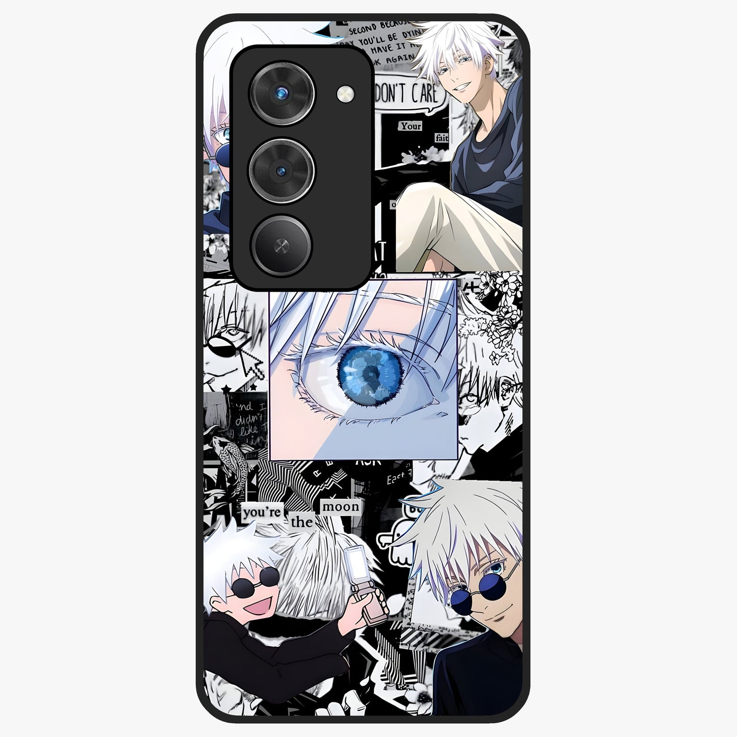 Infinity Sorcerer Chaos Glass Case showing flat back view with mystical sorcerer themed artwork and glossy glass finish.