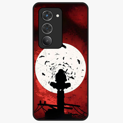 Itachi Limited Edition Naruto Anime Glass Case showing flat back view with iconic anime character artwork and glossy glass finish.