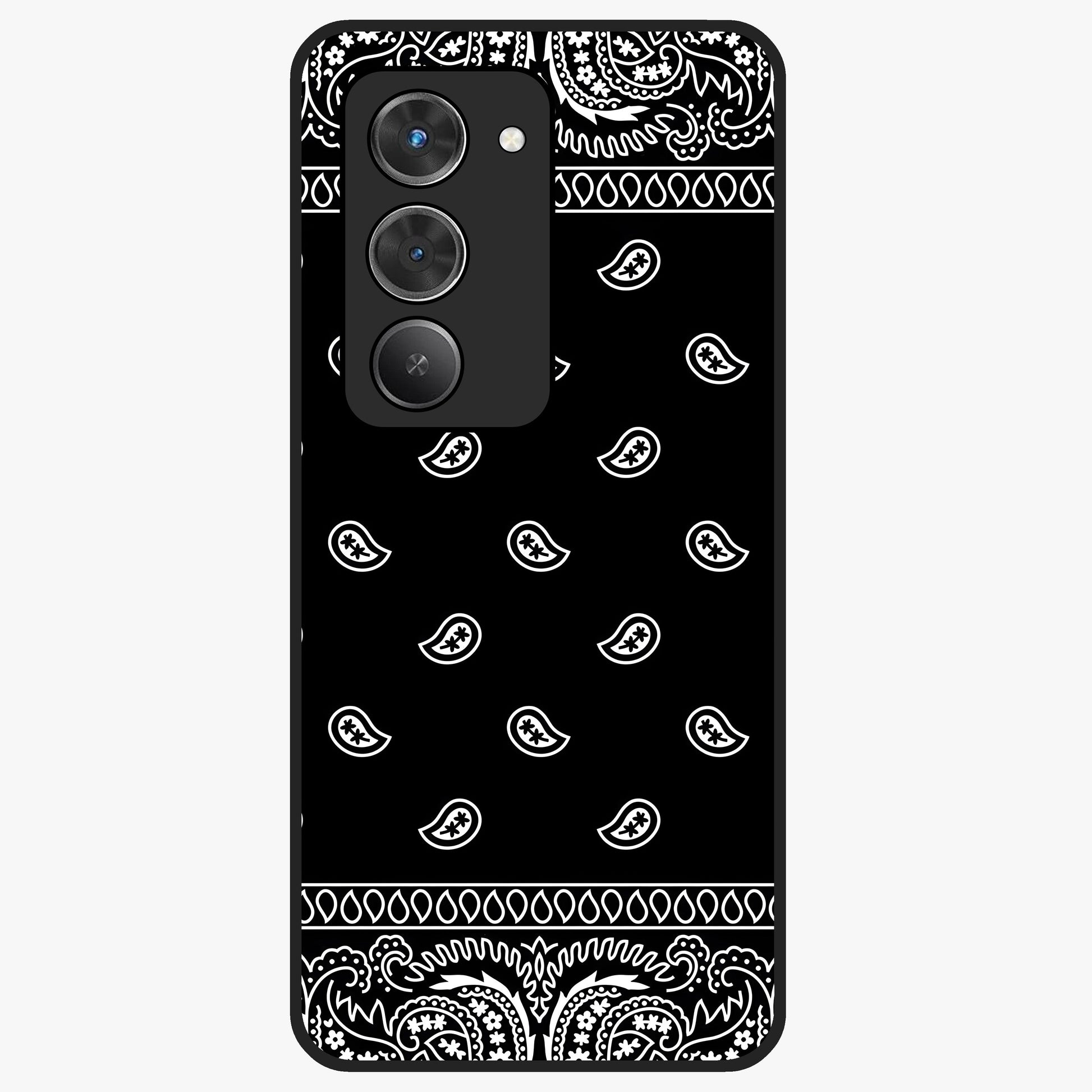 Retro Rebel Threads Glass Case showing flat back view with vintage street style artwork and glossy glass finish.