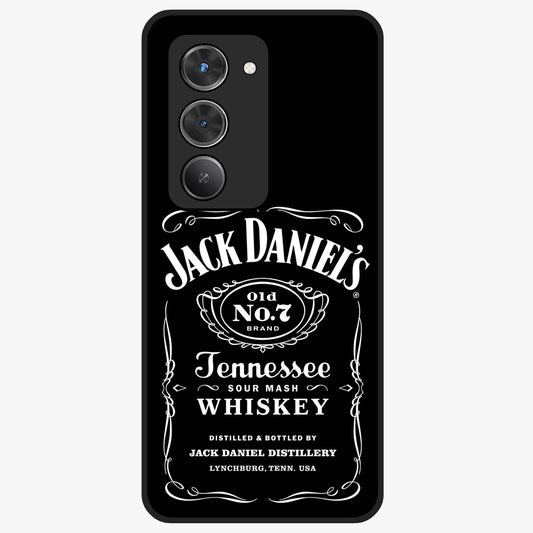 Vintage Whiskey Heritage Glass Case showing flat back view with classic whiskey inspired artwork and glossy glass finish.