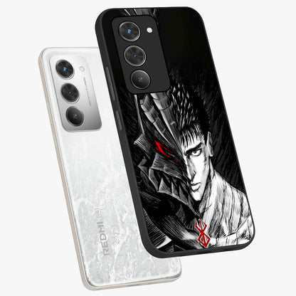Berserker Blood Oath Glass Case displayed in angled mockup highlighting dark fantasy graphic design and powerful theme.