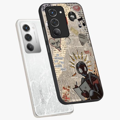 City Dream Sketch Glass Case displayed in angled mockup highlighting minimal city illustration with aesthetic sketch style.
