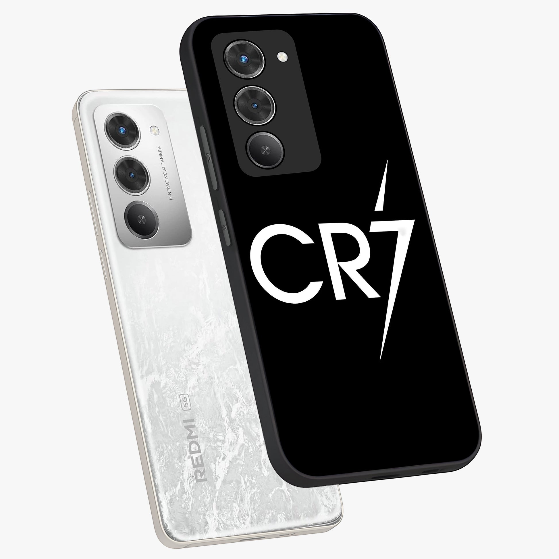 Cr7 Elite Strike Glass Case displayed in angled mockup highlighting powerful sports graphic with bold athletic theme.